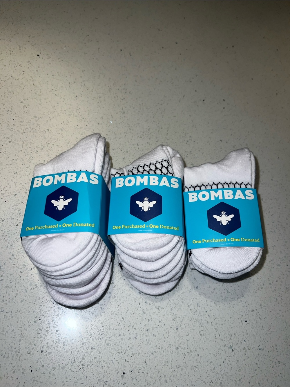 Bombas Women's Quarter Sock 12-Pack (Color: White, Size: S) - Picture 5 of 6